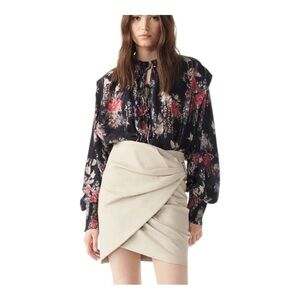 IRO Analin Floral Print Crepe de Chine Blouse